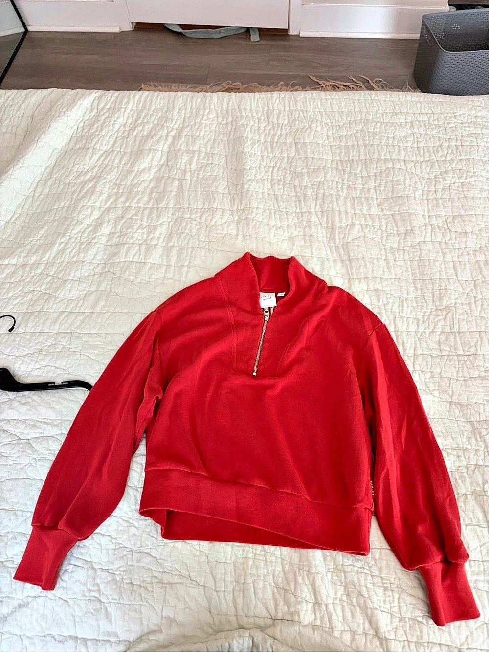 Varley Davidson Sweat Quarter-Zip Sweatshirt Red Small